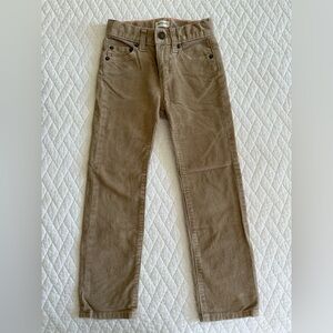 J crew Crewcuts Boys Slim Corduroy Pants, size 5, Khaki